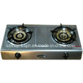 2 Burner Patterned Stainless Steel Gas Cooker